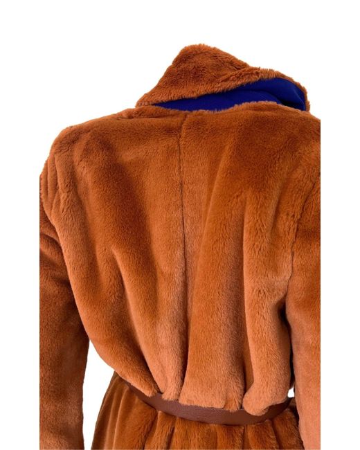Cult Moda Orange Plush Trench Coat
