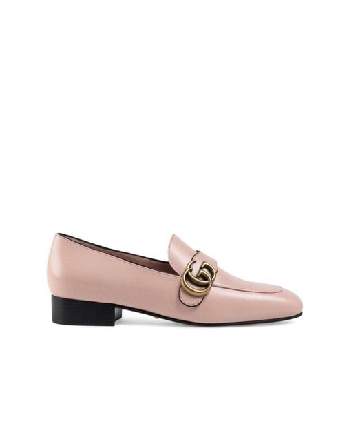 Gucci Pink Marmont 25mm Leather Loafers