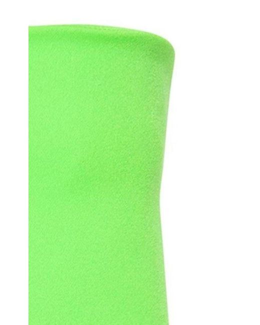 Alex Perry Green Darby Overlay Crepe Strapless Romper