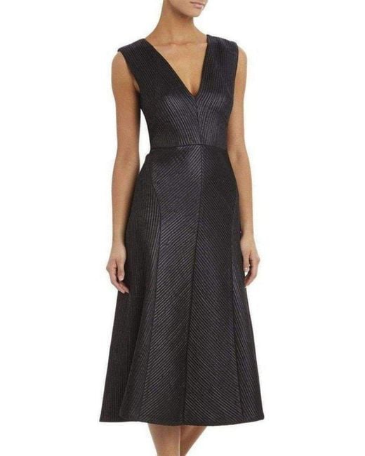 BCBGMAXAZRIA Black Runway Jacelyn V-neck Dress