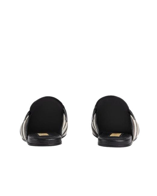 Gucci Horsebit X Adidas Leather Slipper In Black