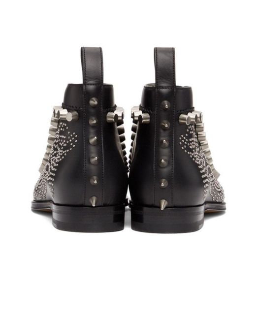 Gucci Black Brogue Detail Boots