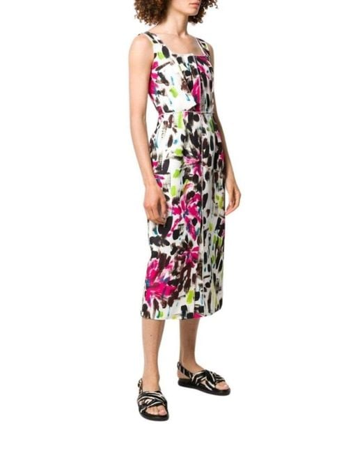 Marni Multicolor Paintbrush Print Dress It 38 (us 2)