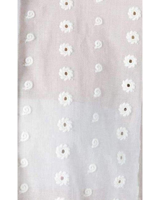 Chloé White Cotton Embroidered Long Sleeve Shirt