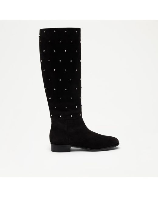 Russell Bromley Intouch Stud Pull on Knee Boot in Black Lyst UK
