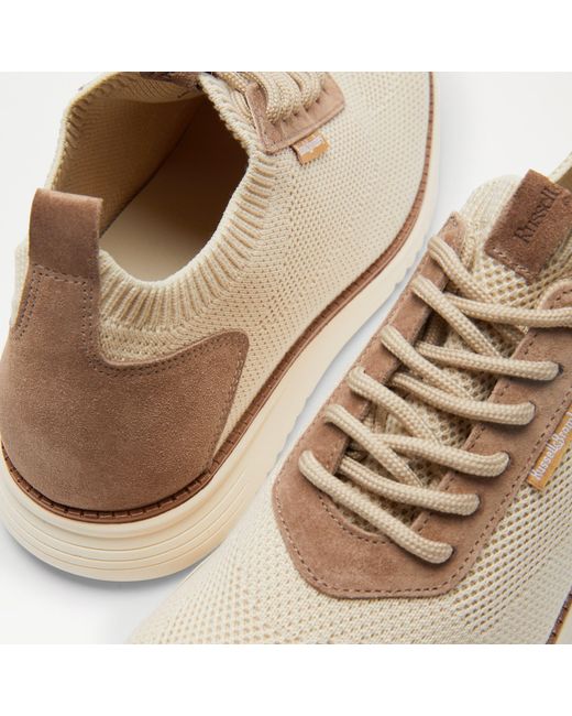 Russell & Bromley Natural Ingleside Knitted Lace Up Sneaker for men