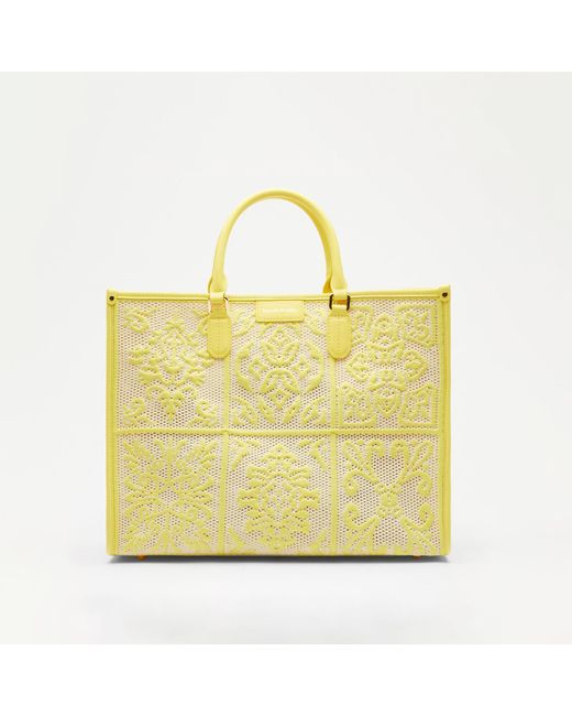 Russell & Bromley Gemini Women's Yellow Woven Tote