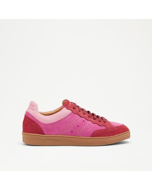 Russell Bromley Roller Scallop Lace Up Trainer in Pink Lyst UK