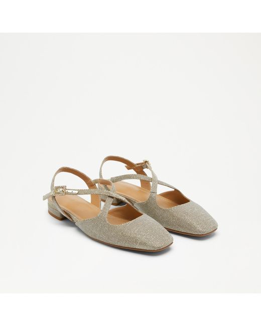 Russell & Bromley Natural Theatre Cross Strap Flat