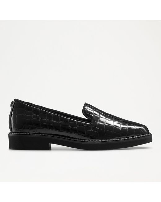 Ladies black leather loafers size 6 2025
