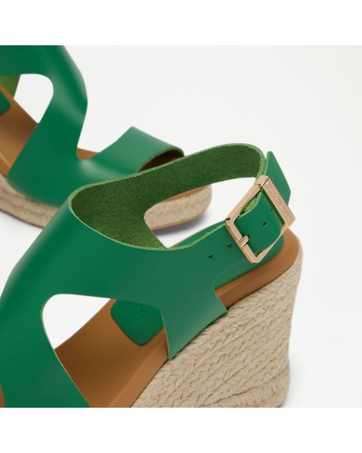 Russell & Bromley Green Fawler Espadrille Wedge