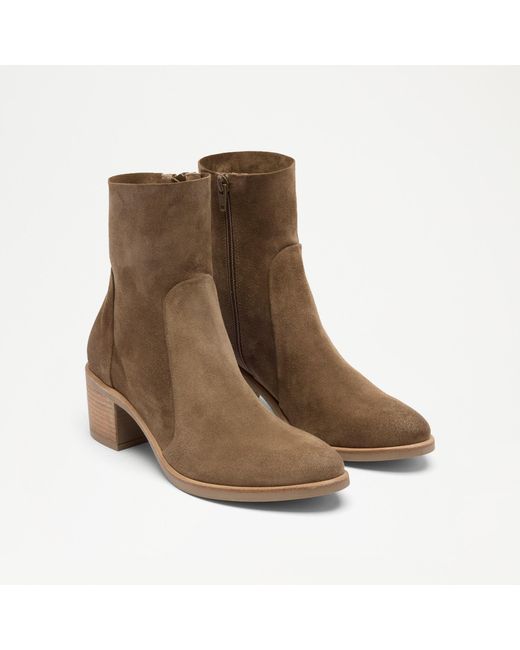 Russell & Bromley Brown Kicking Slim Ankle Boot