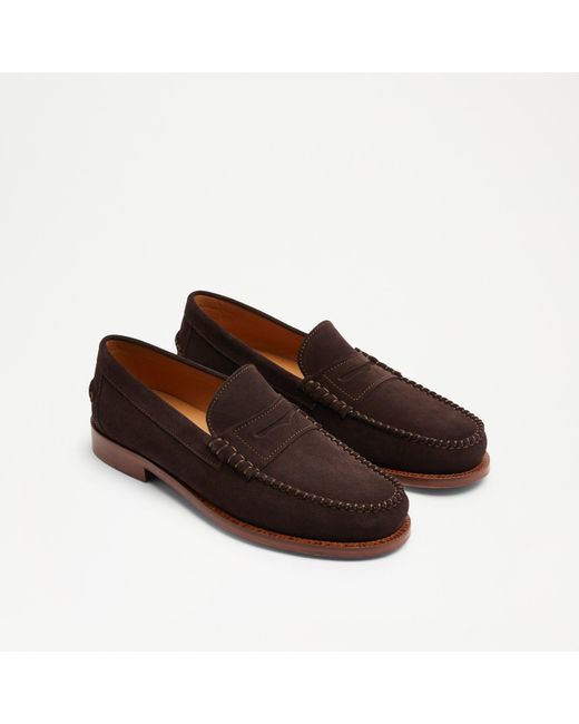 Russell & Bromley Dartmouth Men's Brown Moccasin Saddle Loafer for men