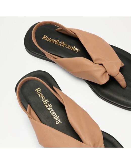 Russell & Bromley Brown Butterwick Slingback Thong Sandal