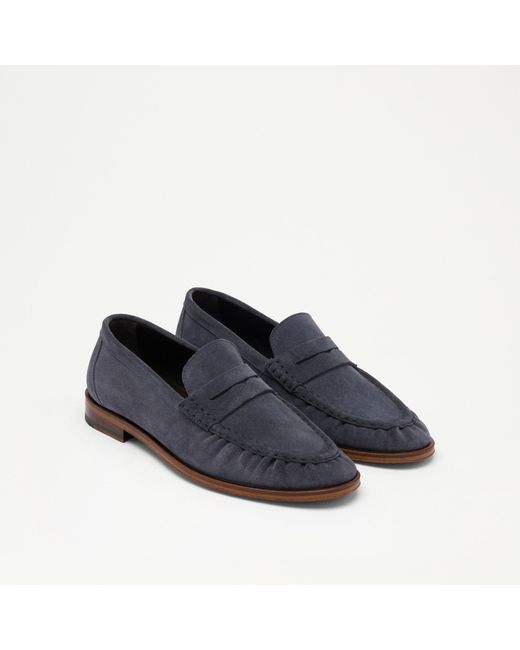 Russell & Bromley Blue Maltby Ruched Loafer for men