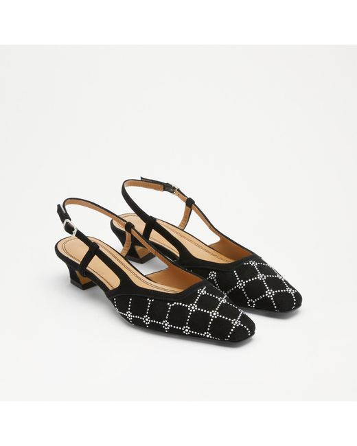 Russell & Bromley Black Elia + Snipped Toe Sling