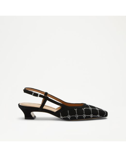 Russell & Bromley Black Elia + Snipped Toe Sling
