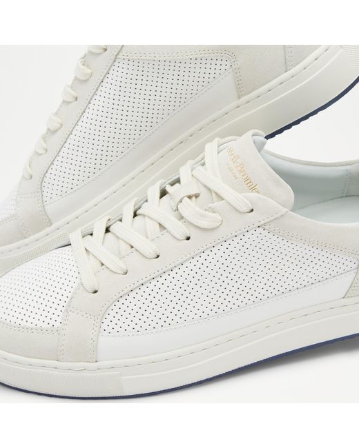 Russell & Bromley White Finlay Men's Retro Laced Sneaker for men