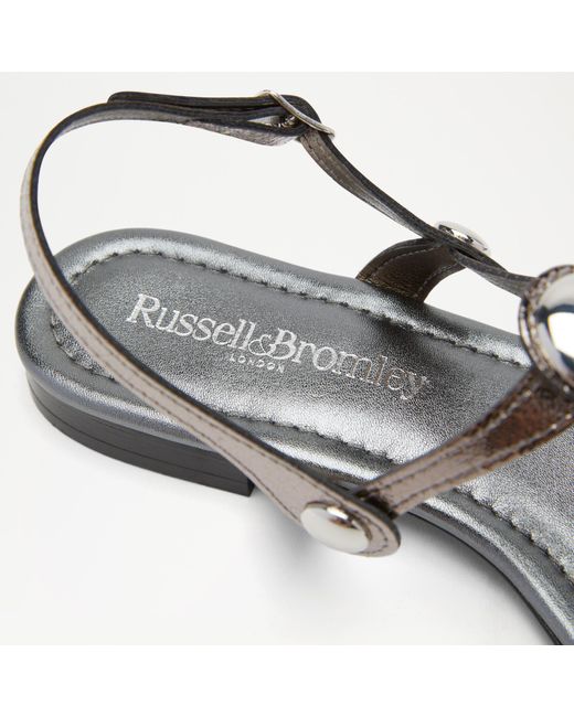 Russell & Bromley Brown Lauren Disc Trim Sandal