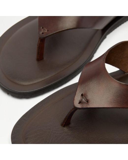 Russell & Bromley Claremont Men's Brown Toe Post Sandal