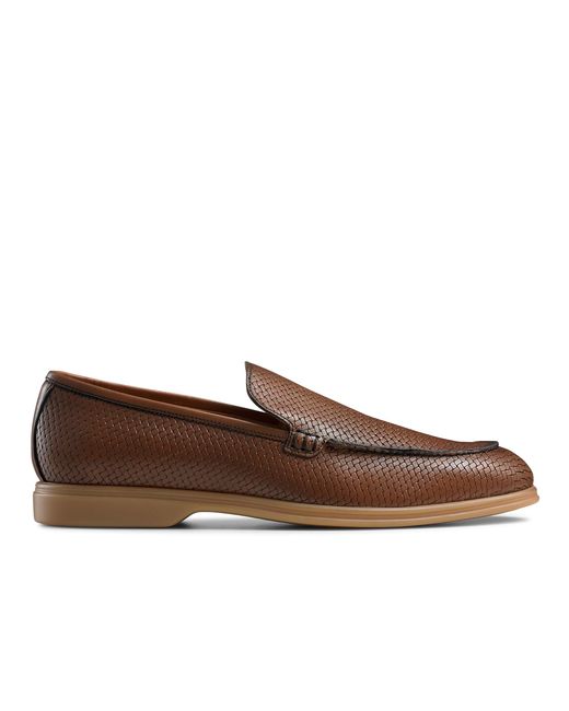 Russell & Bromley Brown Zeno Weave Stamp Slip On for men