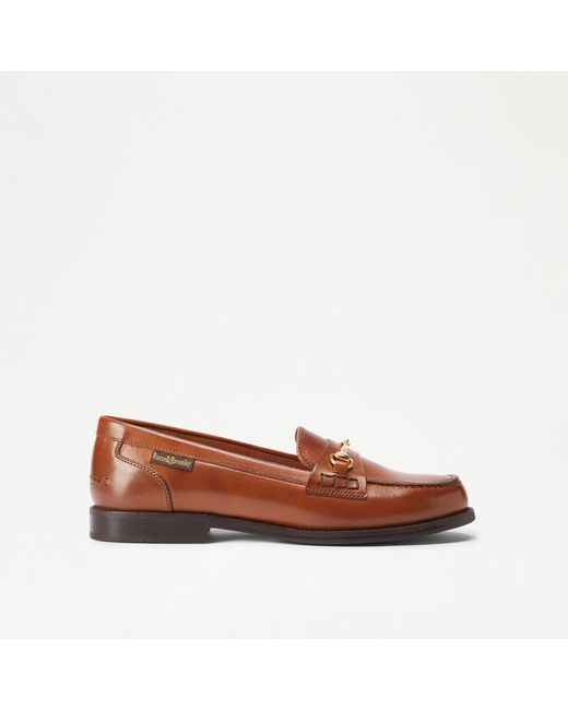 Russell & Bromley Brown Brewster Snaffle Trim Loafer