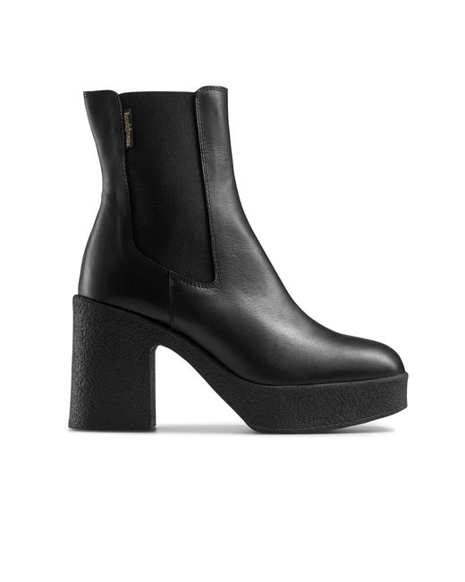 Russell & Bromley Rhiannon Crepe Platform Chelsea Boot in Black Lyst UK