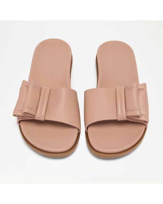 Russell & Bromley Pink Belnie Footbed Bow Slide