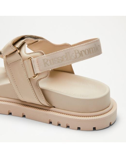 Russell & Bromley White Trax Cleated Sole Sandal