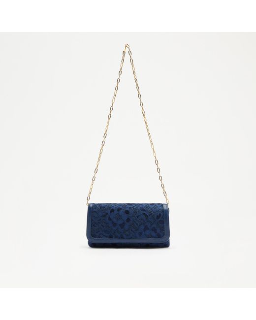 Russell & Bromley Blue Snipped Clutch Women's Navy Lace Clutch