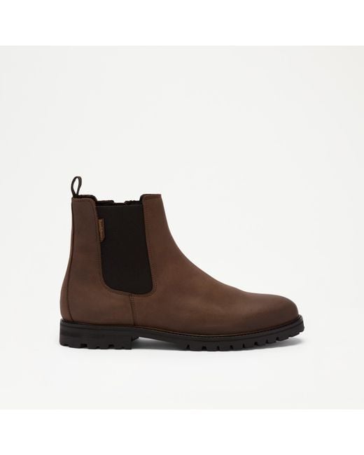 Russell & Bromley Brown Crofton Borg Chelsea Boot for men