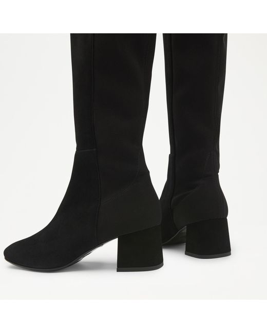 Russell & Bromley Infinite Women's Black Heeled Back Stretch Knee Boot