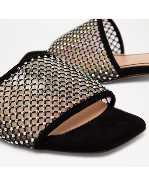 Russell & Bromley Black Easy Square Toe Slide