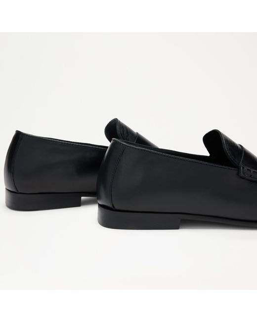 Russell & Bromley Black Apley Ruched Loafer