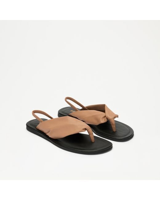 Russell & Bromley Brown Butterwick Slingback Thong Sandal