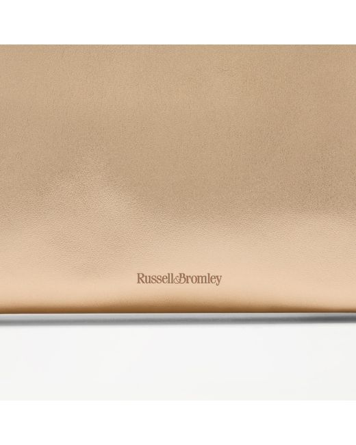 Russell & Bromley Natural Melrose Streamlined Foldover Clutch