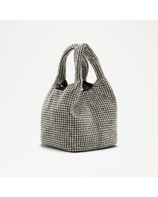 Russell & Bromley Gray Glisten Tote Embellished Mini Tote