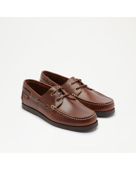 Russell & Bromley Keeley Men's Brown Leather Hybrid Loafers for men