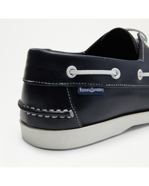 Russell & Bromley Black Keeley Deck Shoe for men