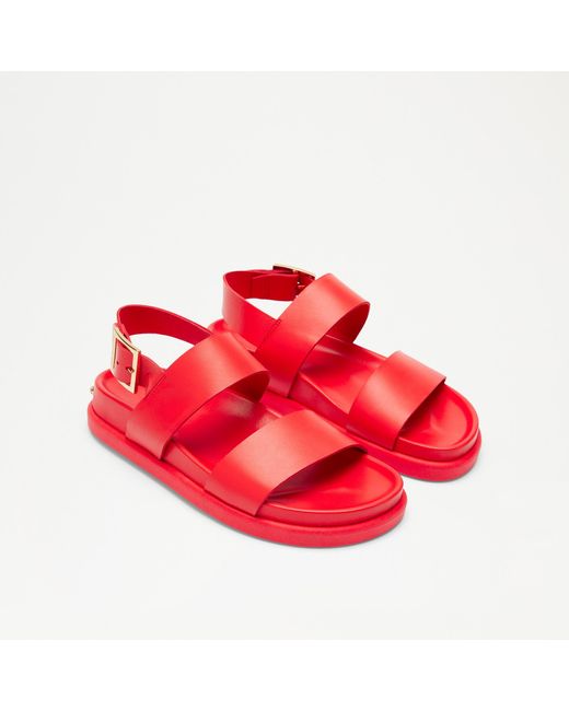 Russell & Bromley Charlotte Women's Red Strappy Footbed Sandal