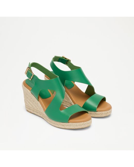 Russell & Bromley Green Fawler Espadrille Wedge