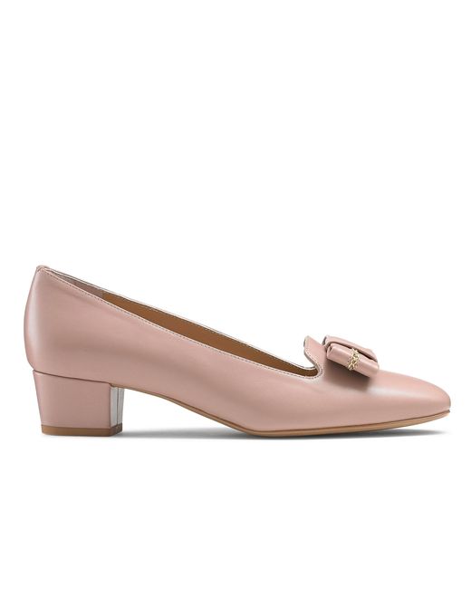 Russell & Bromley Pink Beau Bow Trim Court
