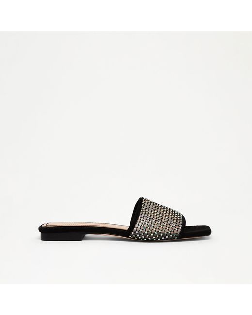 Russell & Bromley Black Easy Square Toe Slide