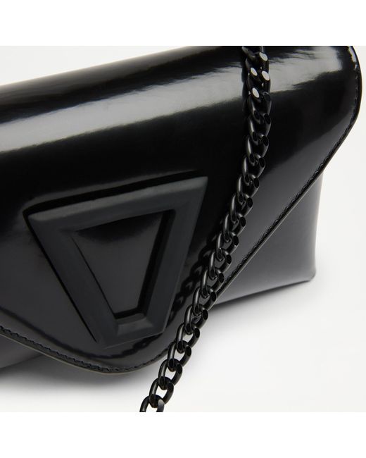 Russell & Bromley Black Stand Out Clutch Angular Clutch