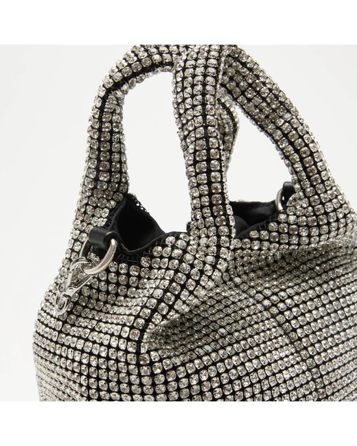 Russell & Bromley Gray Glisten Tote Embellished Mini Tote