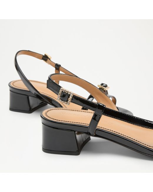 Russell & Bromley Black Gosh Strappy Block Heeled Sandal