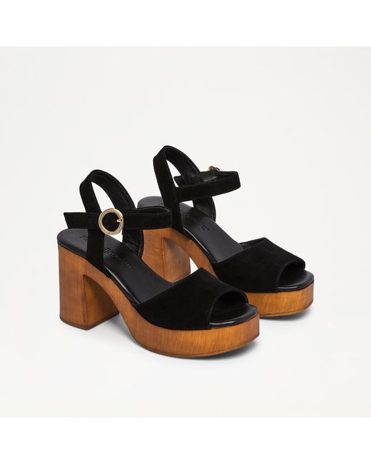 Russell & Bromley Black Willow Through Sole Platform Sandal