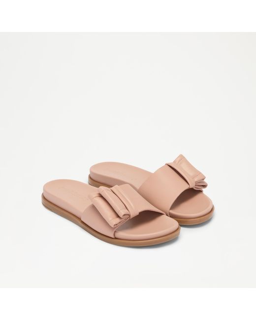 Russell & Bromley Pink Belnie Footbed Bow Slide