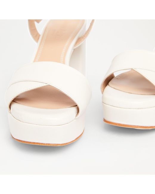 Russell & Bromley On Form Women's White Classic Block Heel Platform