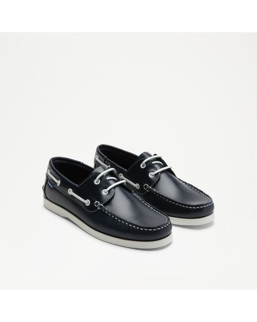 Russell & Bromley Black Keeley Deck Shoe for men